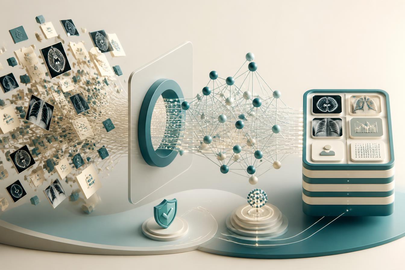 Abstract visualization of standardized medical imaging metadata